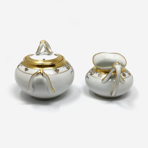 Pickard Hand Painted Cream & Sugar - Picture 4 of 7